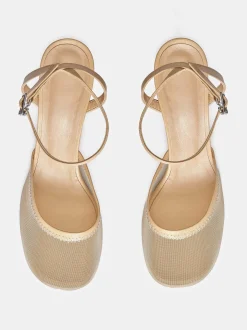 Shoes & Bags-Source Unknown Noa Mesh Toe Sandals, Camel