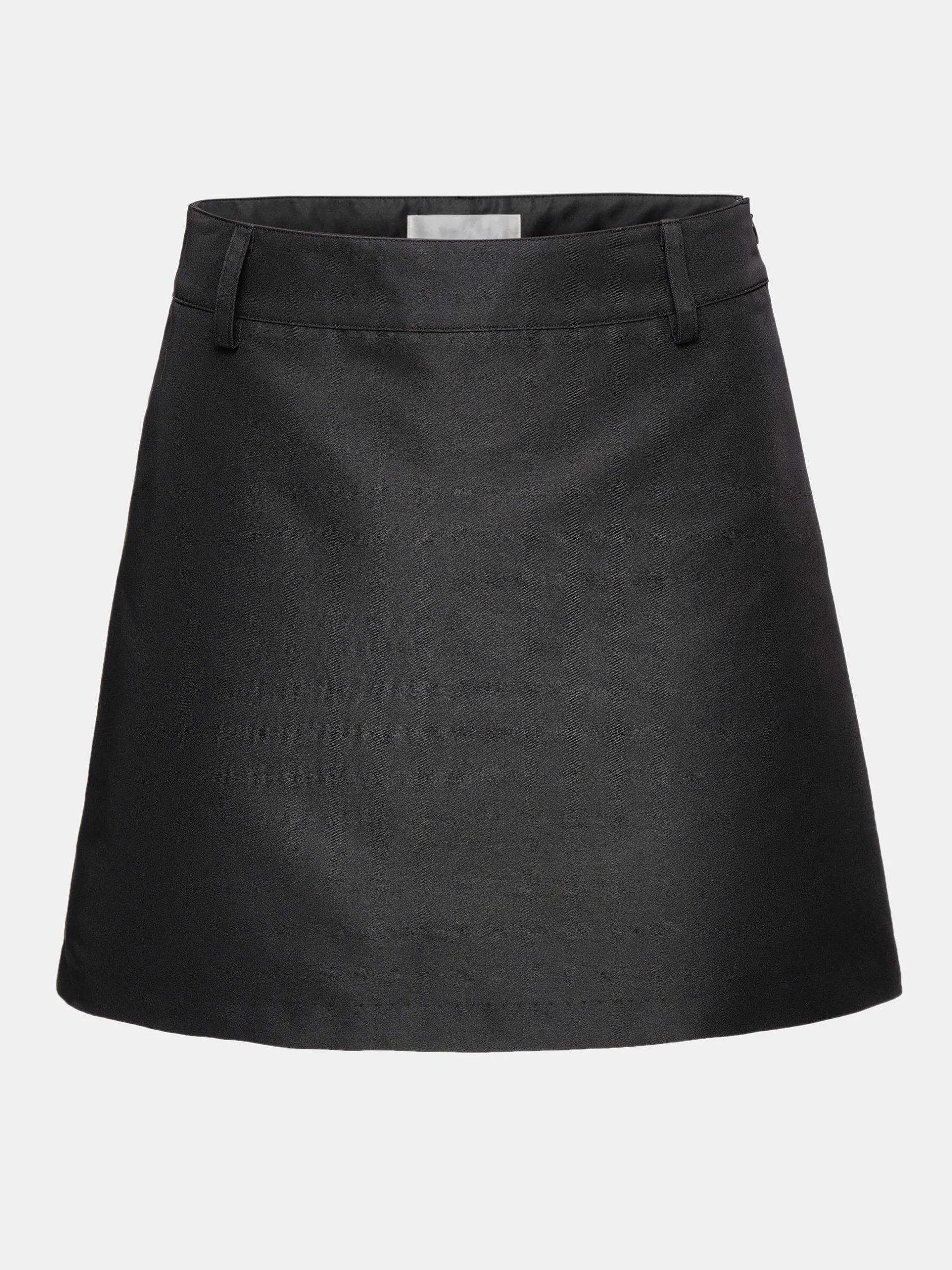 Clothing-Source Unknown Nylon Suit Miniskirt, Black
