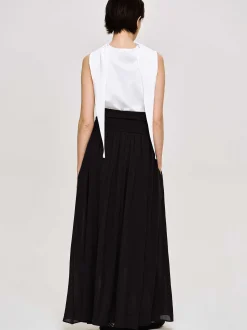 Clothing-Source Unknown Ocelia Drop Waist Maxi Skirt, Black