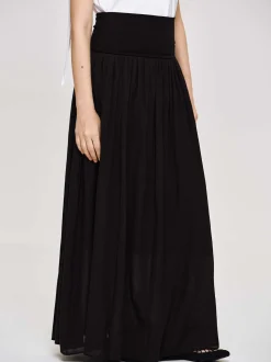 Clothing-Source Unknown Ocelia Drop Waist Maxi Skirt, Black