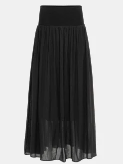 Clothing-Source Unknown Ocelia Drop Waist Maxi Skirt, Black