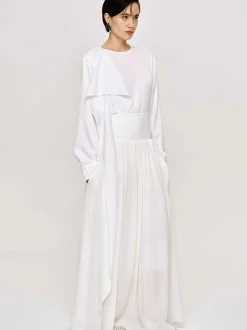Bottoms-Source Unknown Ocelia Drop Waist Maxi Skirt, White