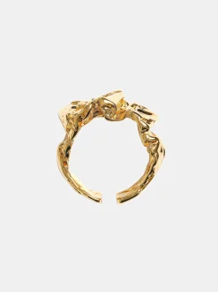 Accessories-Source Unknown Open Signet Ring, Gold