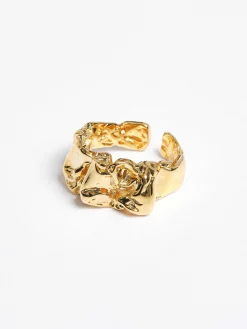 Accessories-Source Unknown Open Signet Ring, Gold