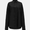 Accessories-Source Unknown Over-Fit Cotton Shirt, Black