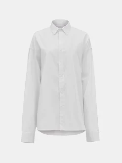 Accessories-Source Unknown Over-Fit Cotton Shirt, White