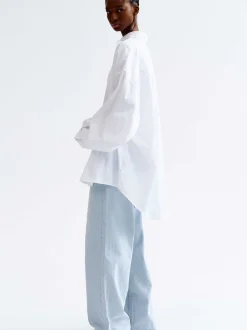 Accessories-Source Unknown Over-Fit Cotton Shirt, White