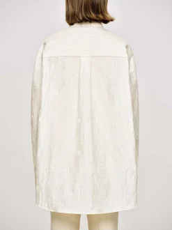 Accessories-Source Unknown Over-Fit Jacquard Shirt, Parchment