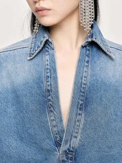 Denim-Source Unknown Oversized Denim Shirt, Tint Wash