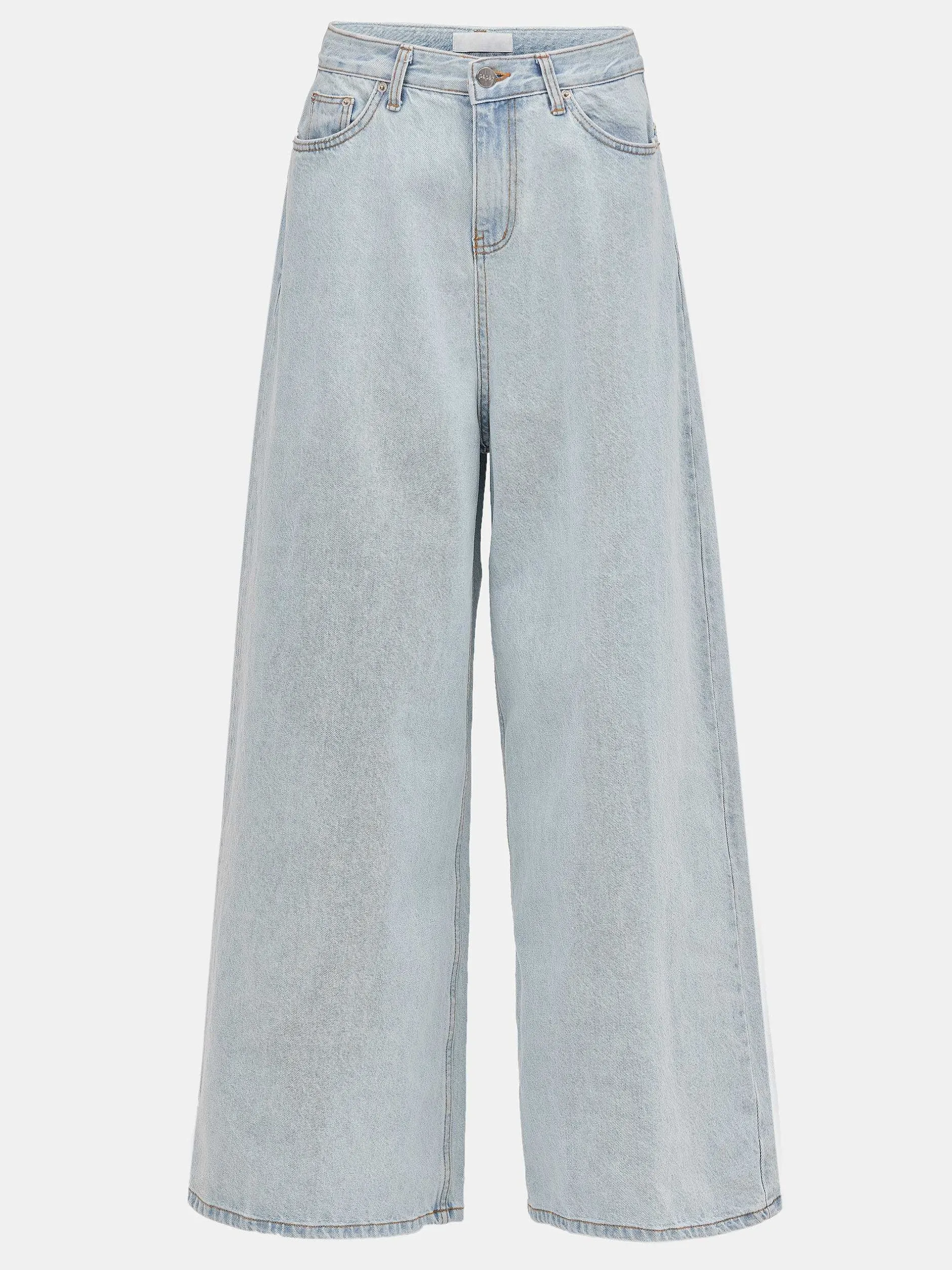 Denim-Source Unknown Oversized Fit Jeans, Light Blue Wash