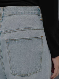Denim-Source Unknown Oversized Fit Jeans, Light Blue Wash