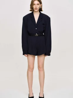 Co-Ords-Source Unknown Oversized Fluid Shirt, Navy
