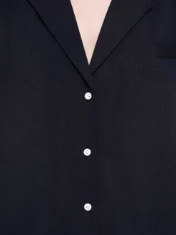 Co-Ords-Source Unknown Oversized Fluid Shirt, Navy