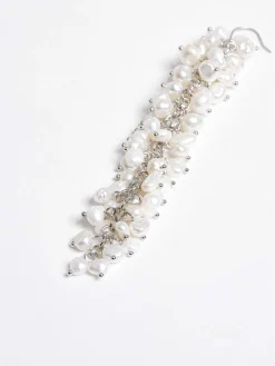 Accessories-Source Unknown Pearl Drop Earrings, White