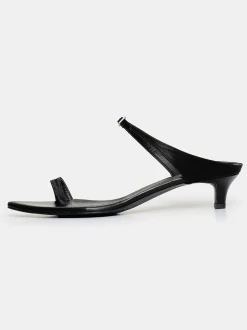 Shoes & Bags-Source Unknown Pisa Toe Ring Rhinestone Mules, Black
