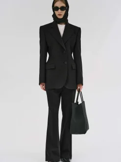 Outerwear-Source Unknown Poldo Hourglass Blazer, Black