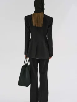 Outerwear-Source Unknown Poldo Hourglass Blazer, Black