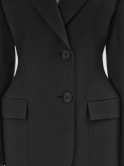 Outerwear-Source Unknown Poldo Hourglass Blazer, Black