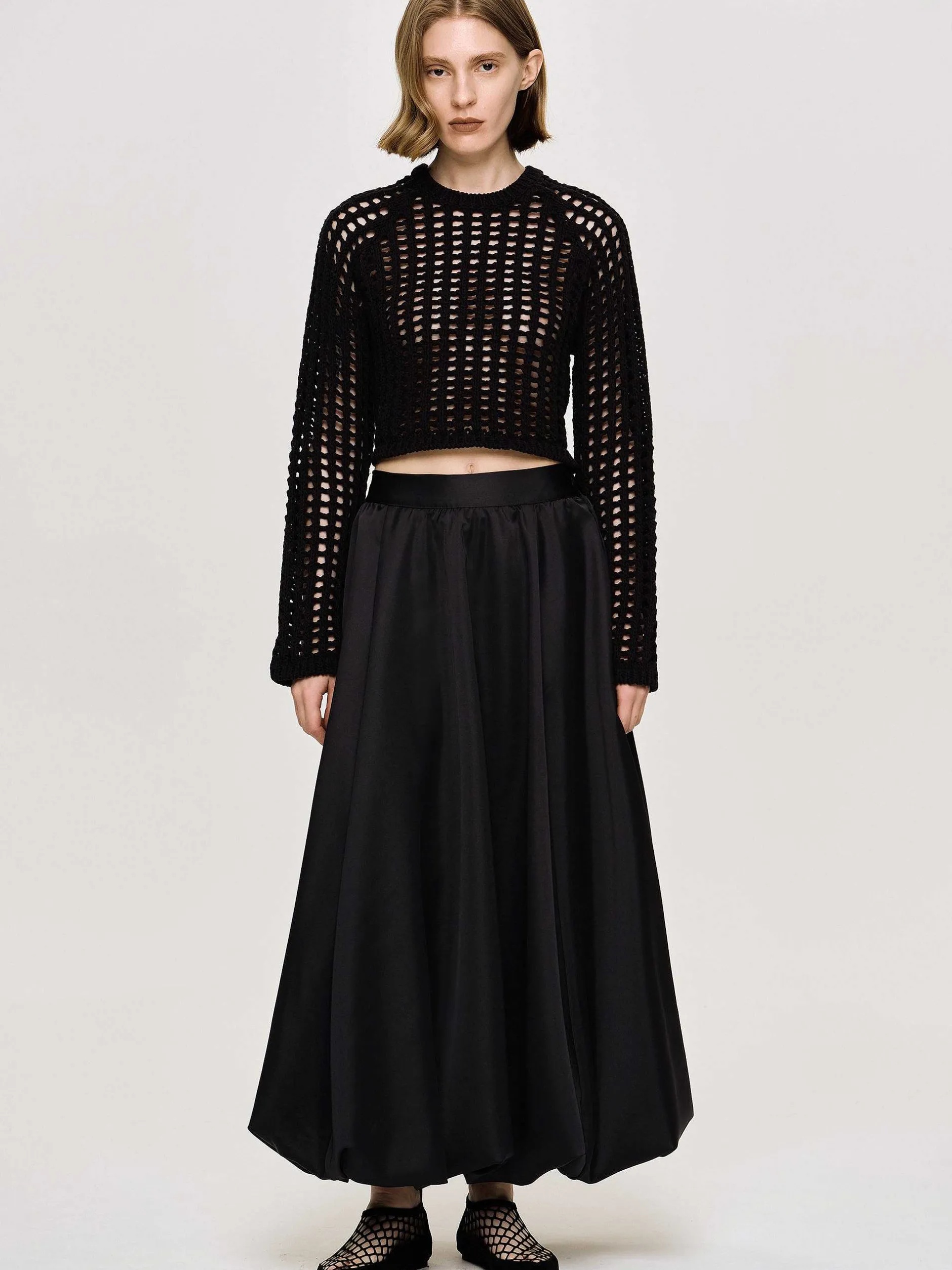 Clothing-Source Unknown Reef Net Knit Top, Black