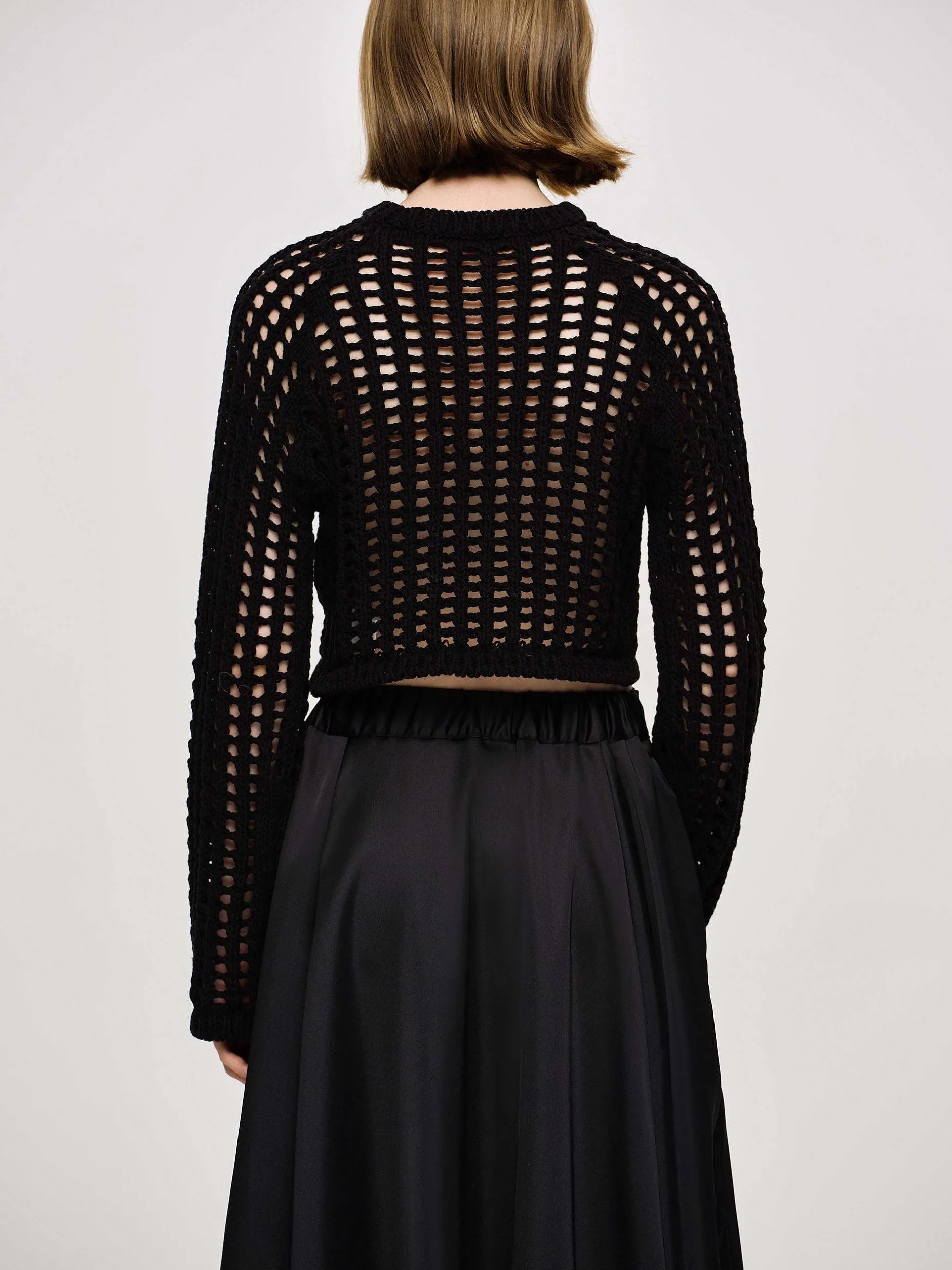 Clothing-Source Unknown Reef Net Knit Top, Black