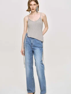 Denim-Source Unknown Relaxed Straight Jeans, Mid Wash