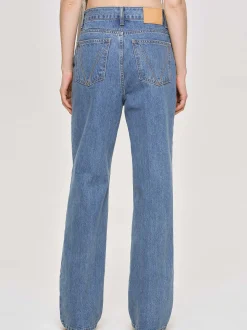 Denim-Source Unknown Relaxed Straight Jeans, Mid Wash