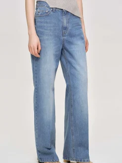 Denim-Source Unknown Relaxed Straight Jeans, Mid Wash