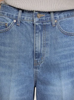 Denim-Source Unknown Relaxed Straight Jeans, Mid Wash