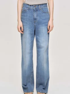 Clothing-Source Unknown Relaxed Straight Jeans, Mid Wash