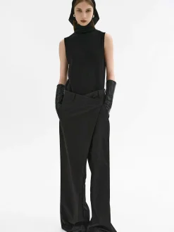 Clothing-Source Unknown Rennert Criss Cross Trousers, Black