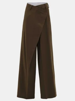 Clothing-Source Unknown Rennert Criss Cross Trousers, Saddle Brown