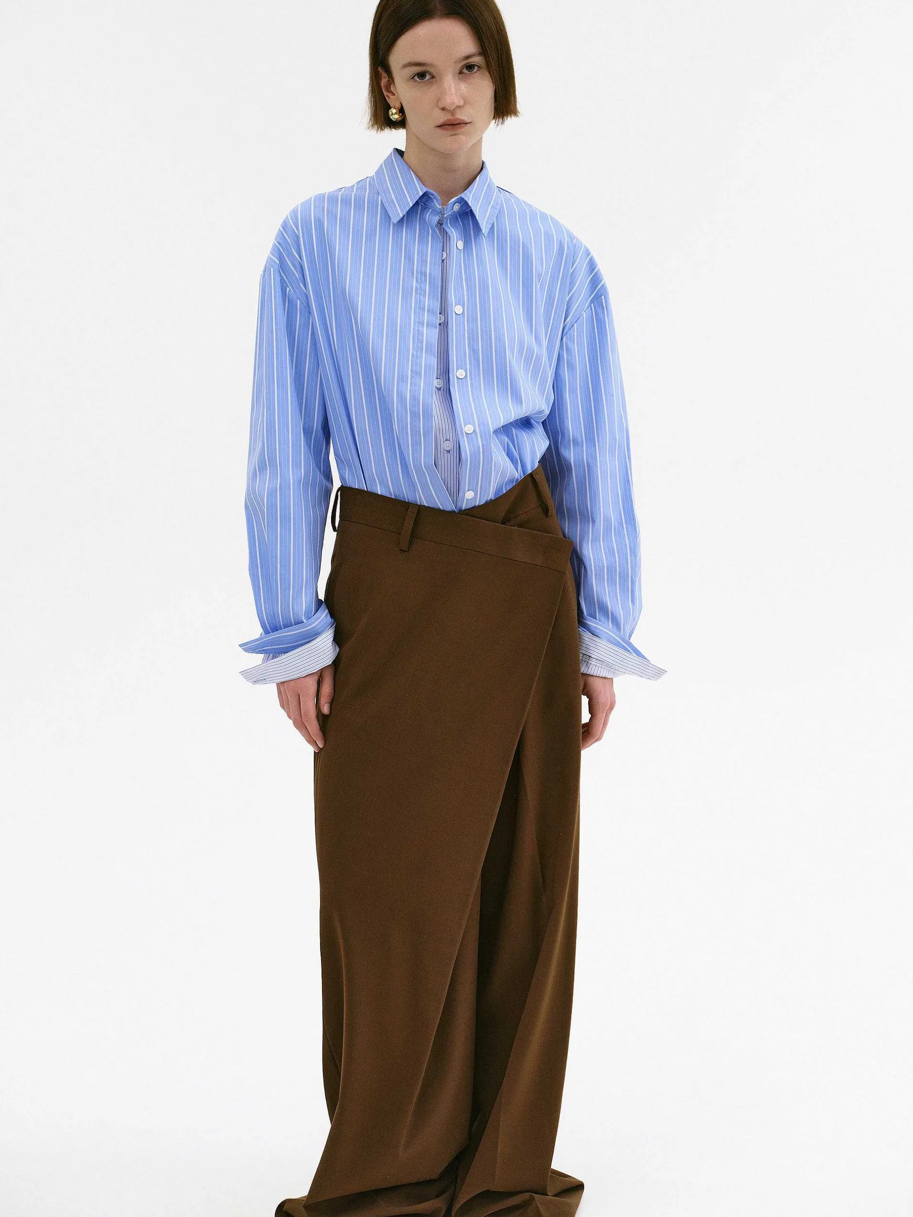 Clothing-Source Unknown Rennert Criss Cross Trousers, Saddle Brown