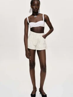 Clothing-Source Unknown Rib Knit Bra, White