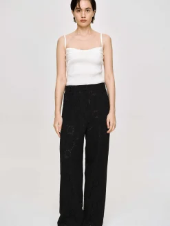 Clothing-Source Unknown Rib Knit Camisole, White