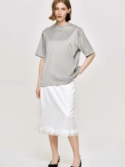 Accessories-Source Unknown Satin T-Shirt, Silver