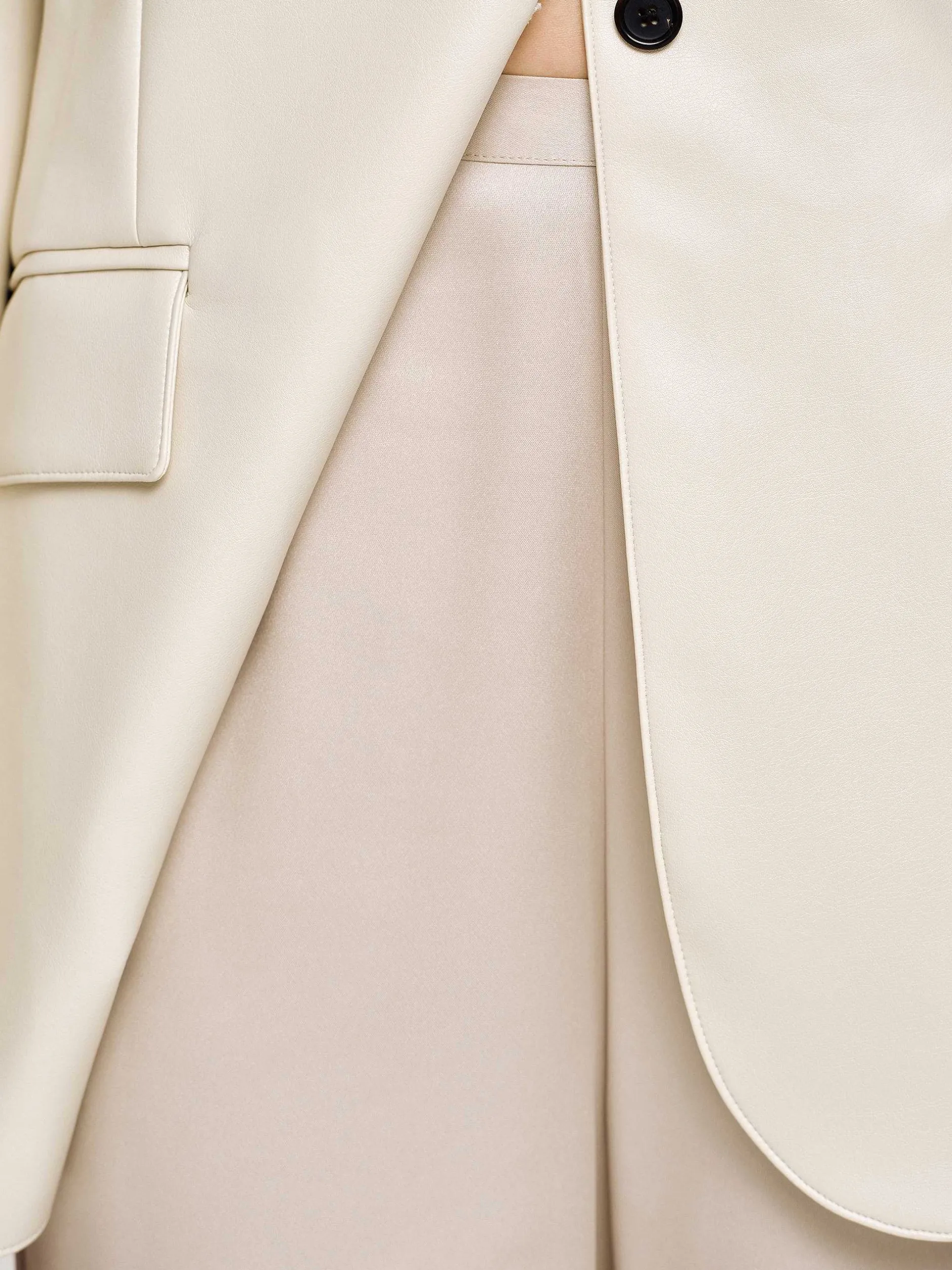 Accessories-Source Unknown Satin-Crepe Pants, Champagne