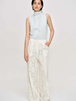Accessories-Source Unknown Scarf-Neck Top, Blizzard Blue