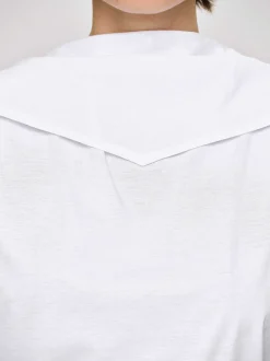 Accessories-Source Unknown Scarf-Neck Top, White