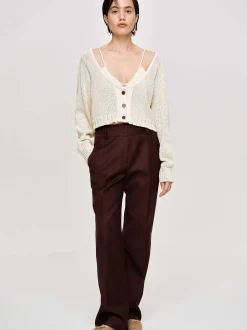 Knitwear-Source Unknown Scoop Neck Knit, Almond