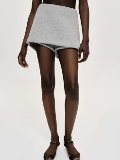 Clothing-Source Unknown Segura Sweat Mini Skorts, Gainsboro Melange