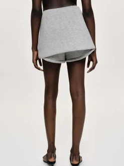 Clothing-Source Unknown Segura Sweat Mini Skorts, Gainsboro Melange
