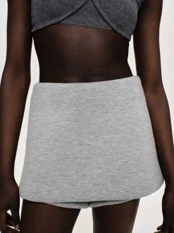 Clothing-Source Unknown Segura Sweat Mini Skorts, Gainsboro Melange