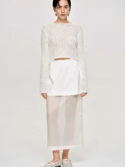 Clothing-Source Unknown Semi-Sheer Knit, Birch