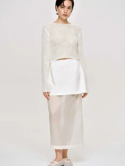 Knitwear-Source Unknown Semi-Sheer Knit, Birch