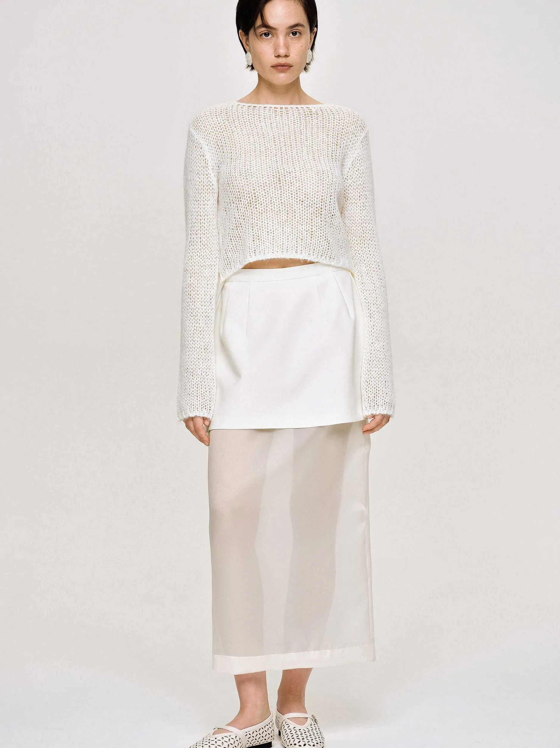 Co-Ords-Source Unknown Semi-Sheer Knit, Birch