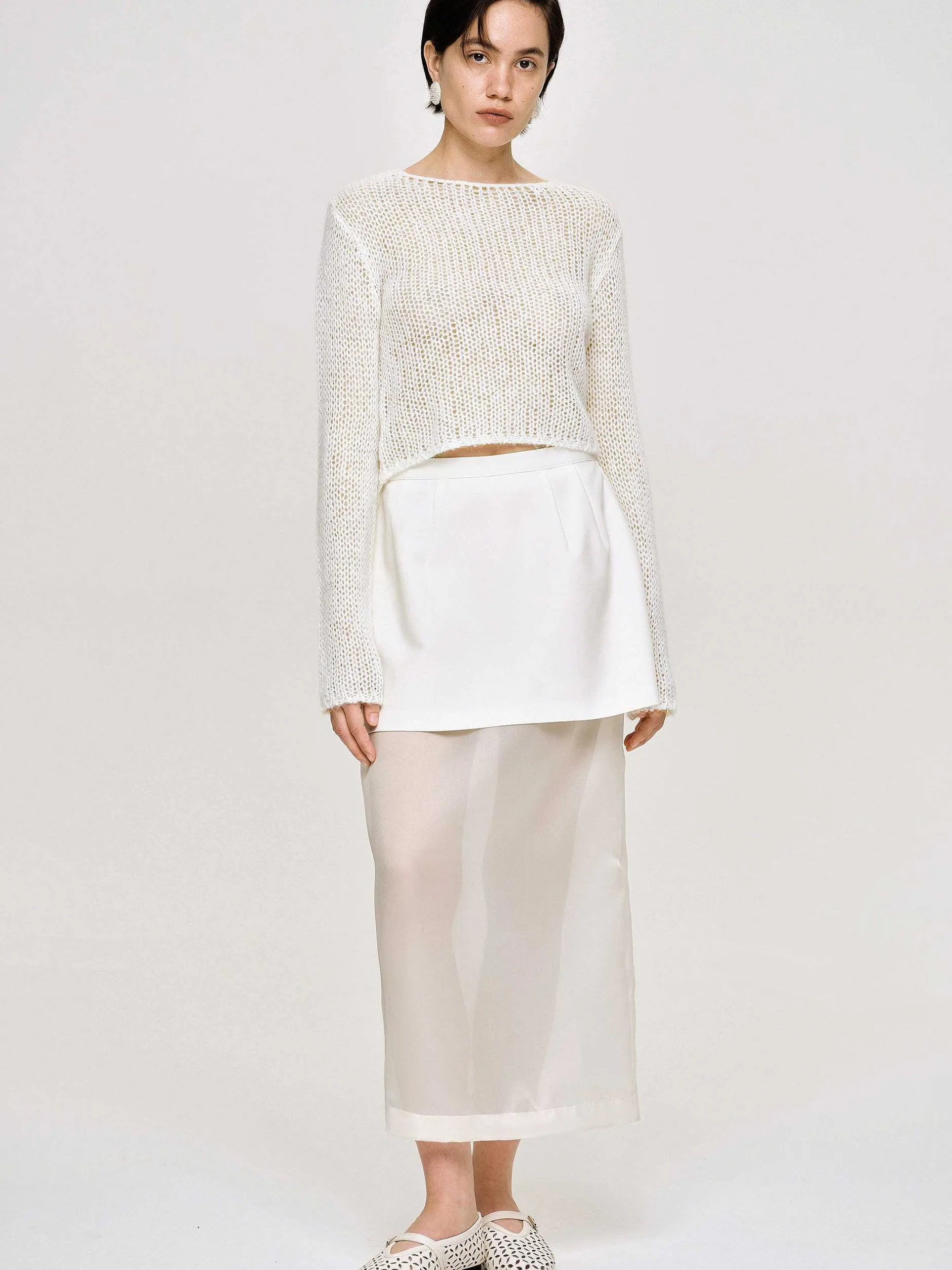 Co-Ords-Source Unknown Semi-Sheer Knit, Birch