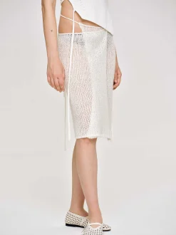 Co-Ords-Source Unknown Semi-Sheer Knit Skirt, Birch
