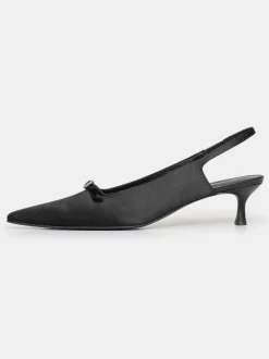 Shoes & Bags-Source Unknown Sifua Front Buckle Slingback Sandals, Black