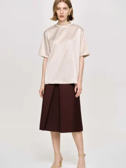 Accessories-Source Unknown Silky Satin T-Shirt, Pink
