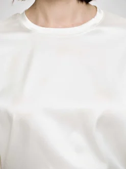 Accessories-Source Unknown Silky Satin T-Shirt, White